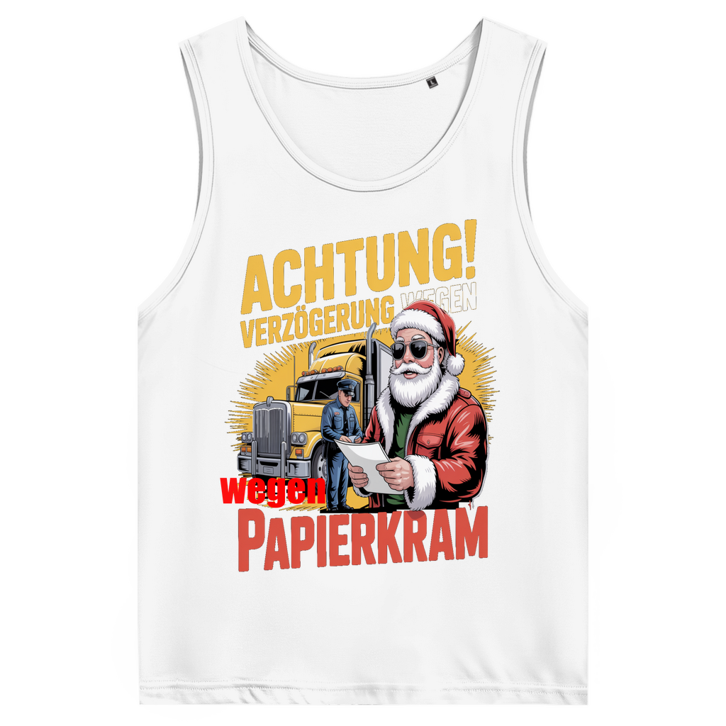 Herren Premium Bio Trägershirt „Papierkram“