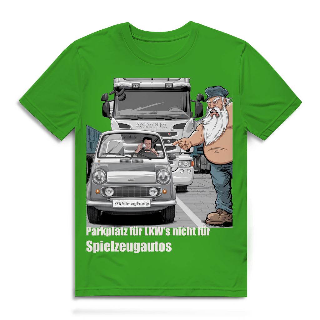 Herren Premium Bio T-Shirt „Park besser, Kleiner.“