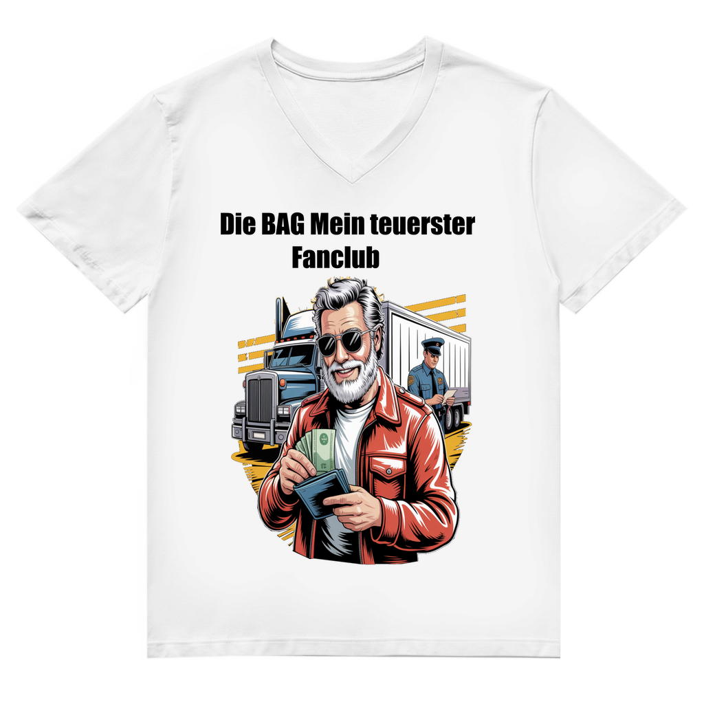 Herren Premium Bio V-Neck T-Shirt BAG Fanclub