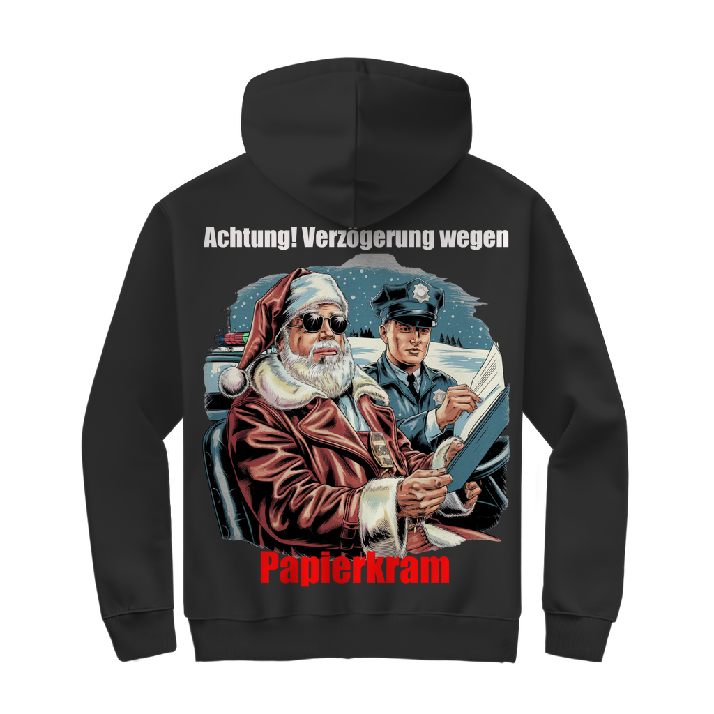 Herren Kapuzenpullover Papierkram mit Reißverschluss