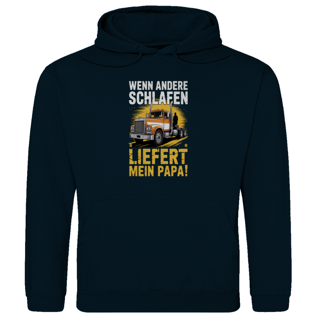 Hoodie „Mein Papa liefert”