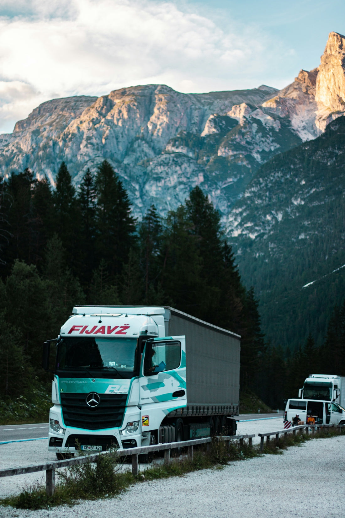a truck on the road
