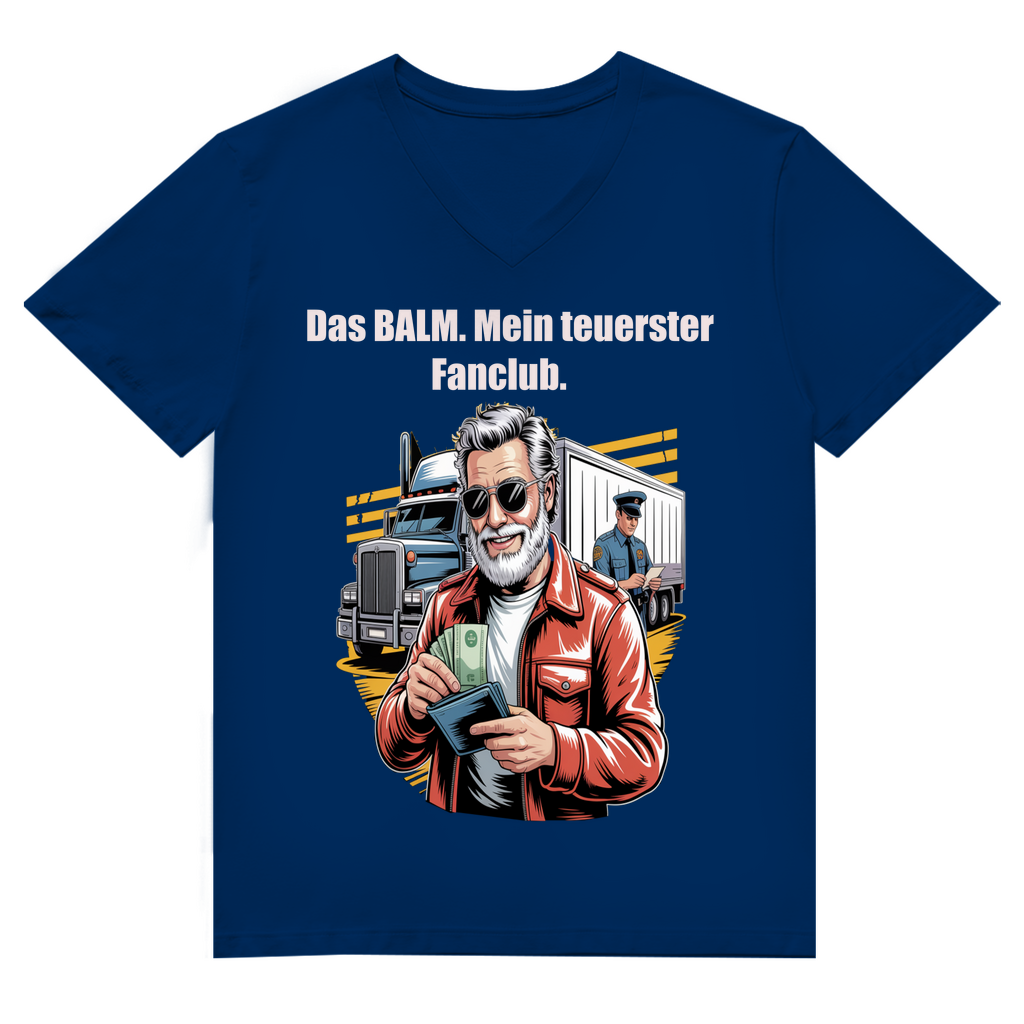 Herren Premium Bio V-Neck T-Shirt BALM Fanclub