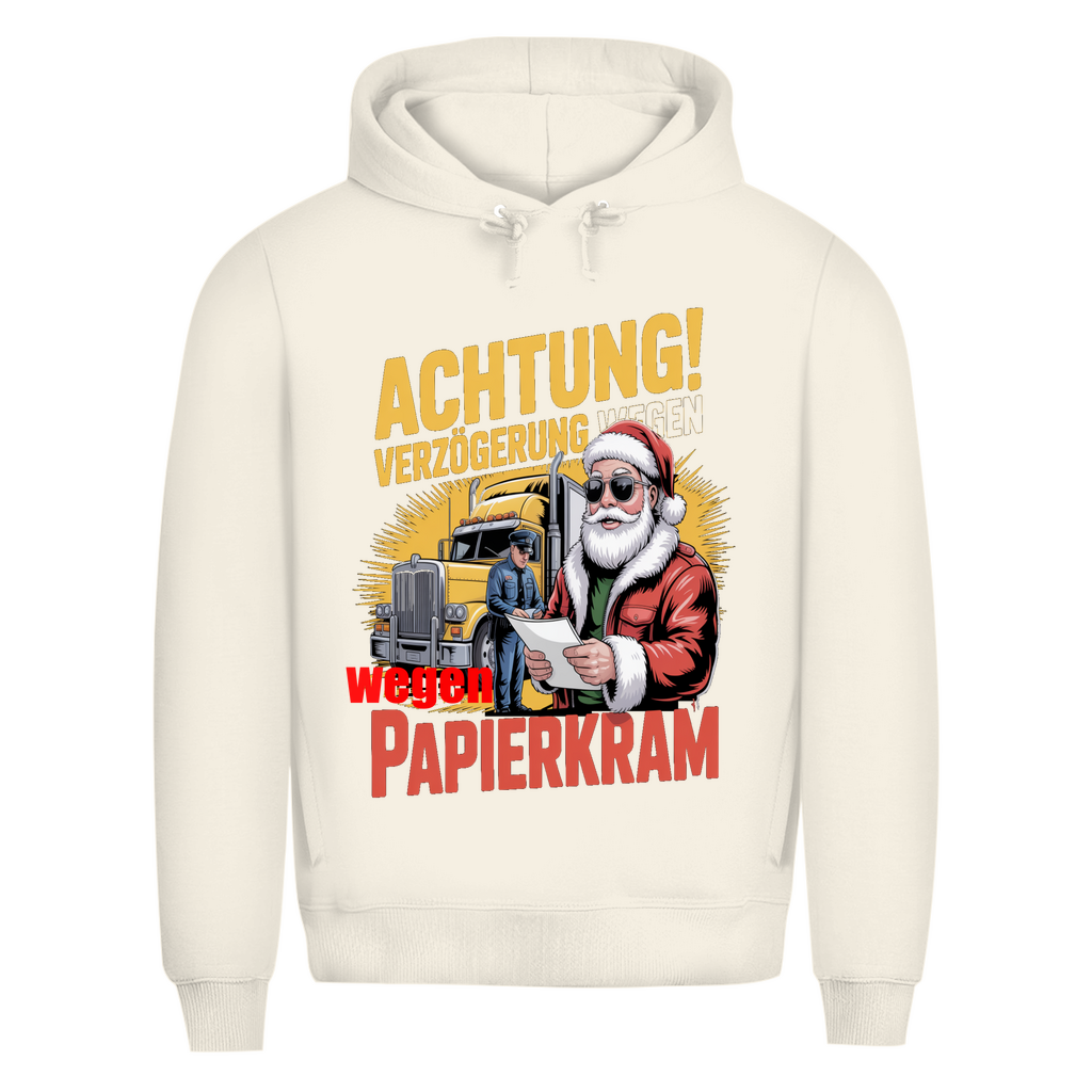 Herren Premium Bio  Kapuzenpullover Papierkram