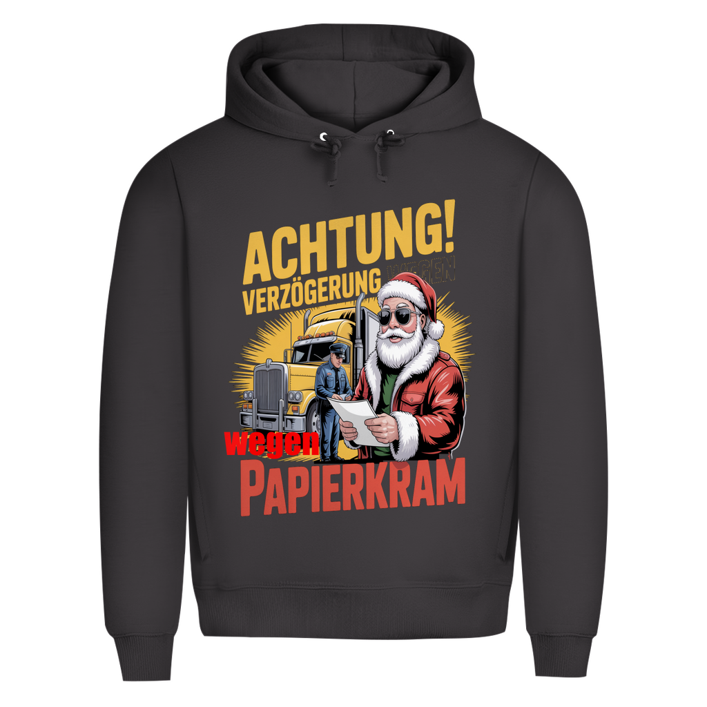 Herren Premium Bio  Kapuzenpullover Papierkram