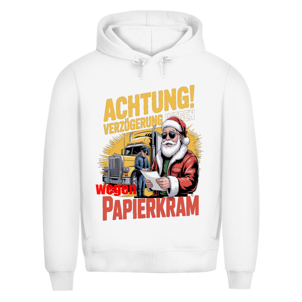 Herren Premium Bio  Kapuzenpullover Papierkram