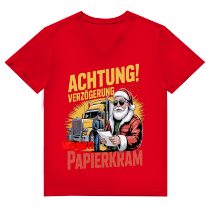 Herren Premium Bio V-Neck T-Shirt Papierkram