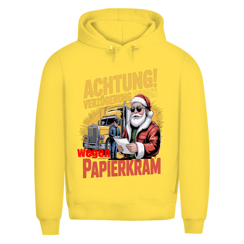 Herren Premium Bio  Kapuzenpullover Papierkram