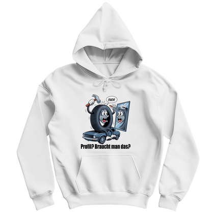 Herren Kapuzenpullover  Ouch! – Wenn der Reifen’s selbst versucht
