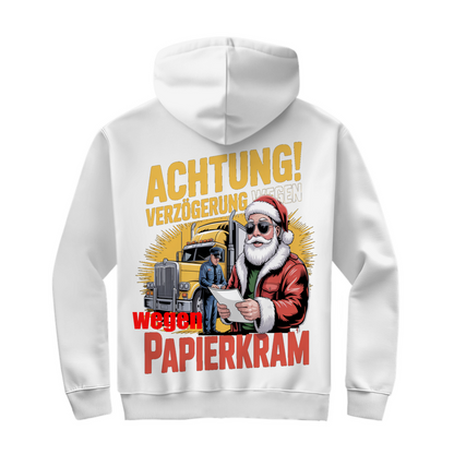 Herren Kapuzenpullover Papierkram mit Reißverschluss