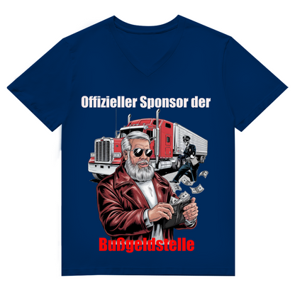 Bußgeldstelle –Bio  V-Neck T-Shirt – Stil trifft Komfort!