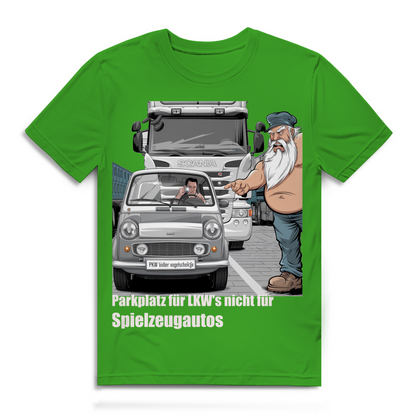 Herren Premium Bio T-Shirt „Park besser, Kleiner.“