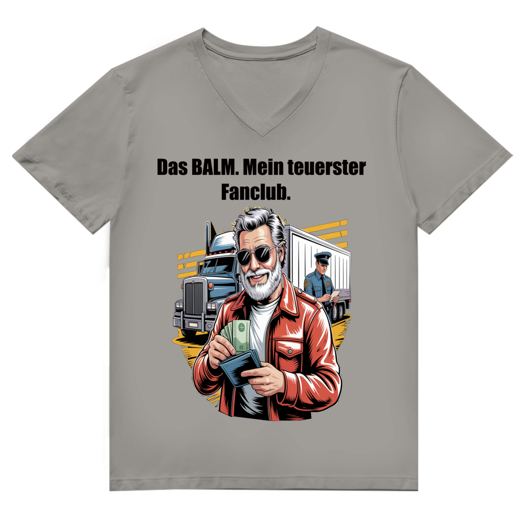 Herren Premium Bio V-Neck T-Shirt BALM Fanclub