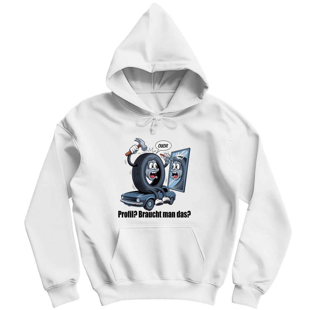 Herren Kapuzenpullover  Ouch! – Wenn der Reifen’s selbst versucht