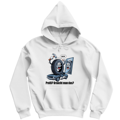 Herren Kapuzenpullover  Ouch! – Wenn der Reifen’s selbst versucht