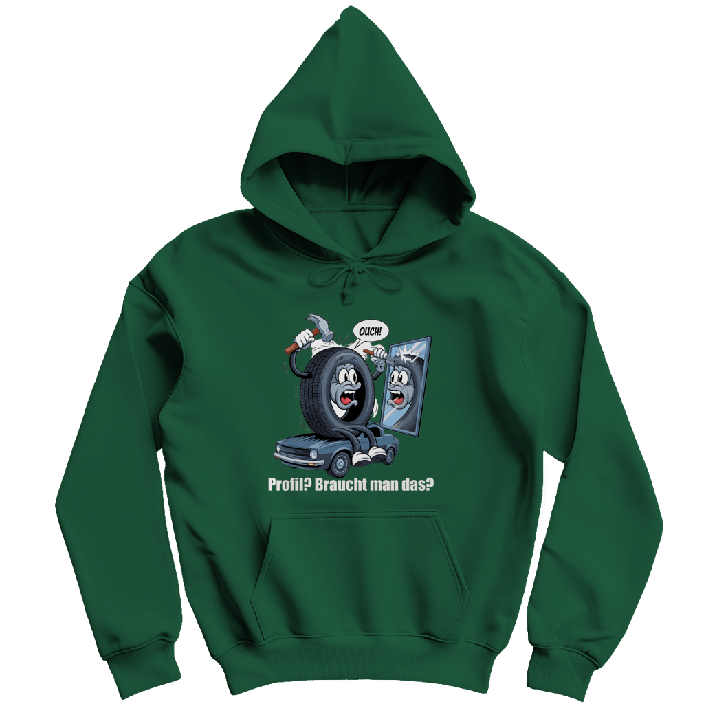 Herren Kapuzenpullover  Ouch! – Wenn der Reifen’s selbst versucht