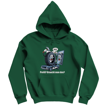 Herren Kapuzenpullover  Ouch! – Wenn der Reifen’s selbst versucht