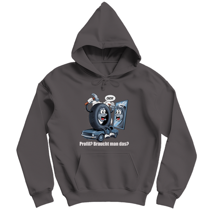 Herren Kapuzenpullover  Ouch! – Wenn der Reifen’s selbst versucht