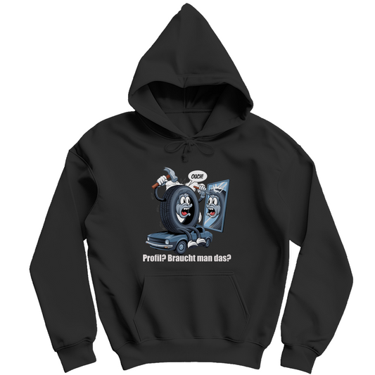 Herren Kapuzenpullover  Ouch! – Wenn der Reifen’s selbst versucht