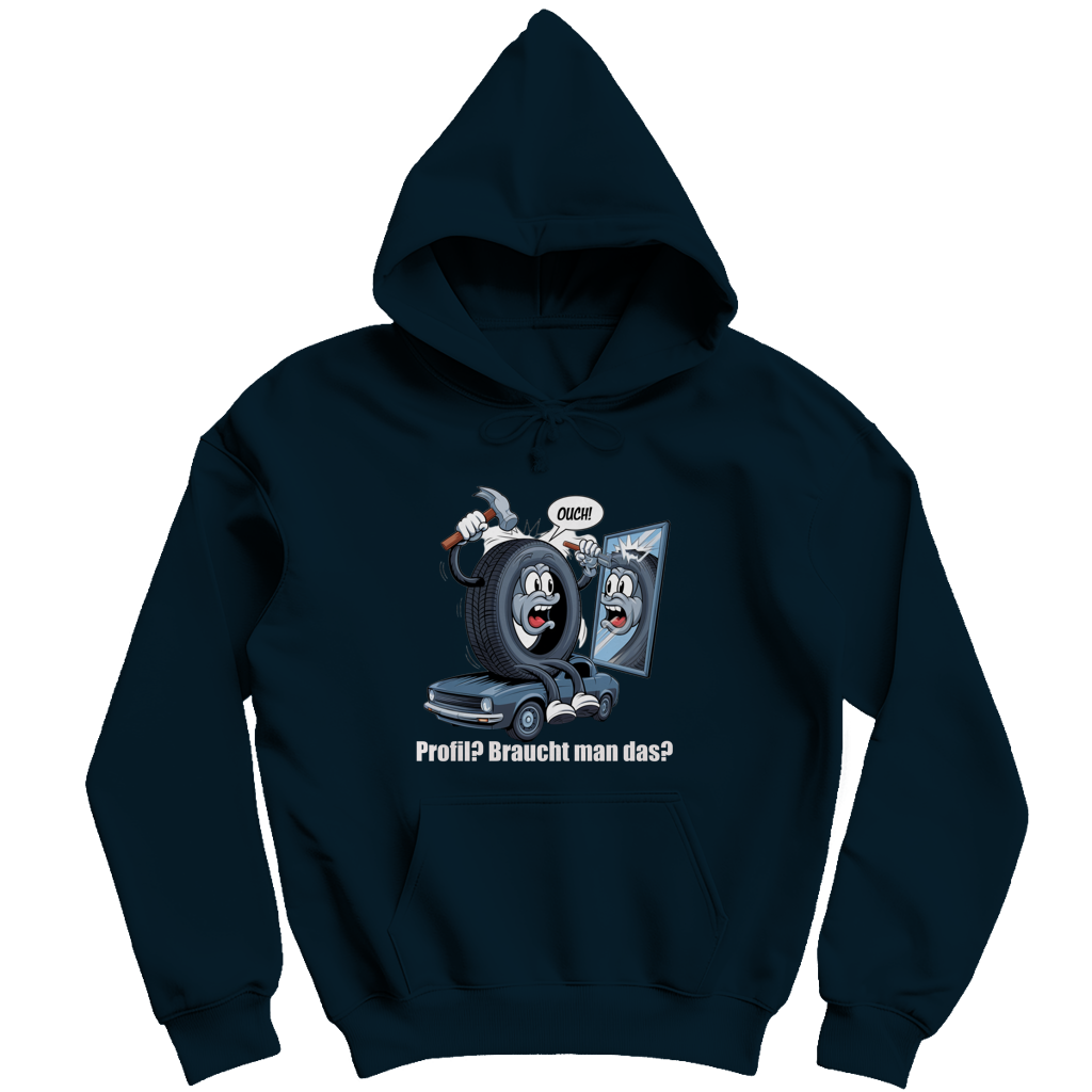 Herren Kapuzenpullover  Ouch! – Wenn der Reifen’s selbst versucht