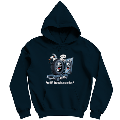 Herren Kapuzenpullover  Ouch! – Wenn der Reifen’s selbst versucht
