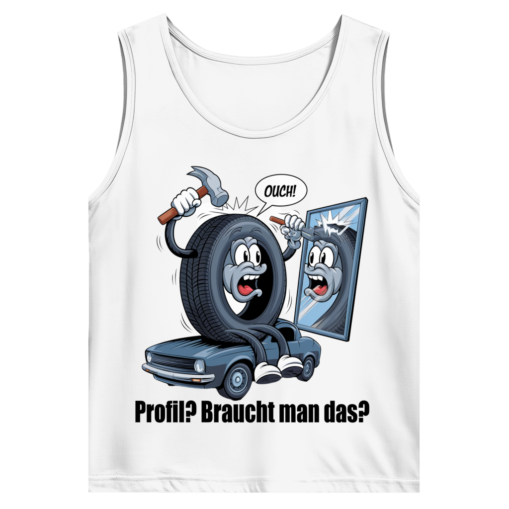 Herren Trägershirt -Ouch! – Wenn’s beim Profil nachbessern schmerzhaft wird