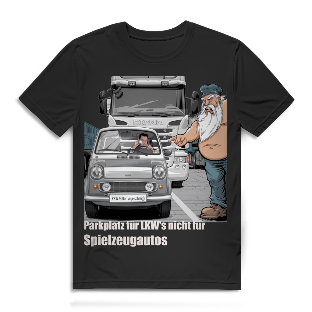 Herren Premium Bio T-Shirt „Park besser, Kleiner.“