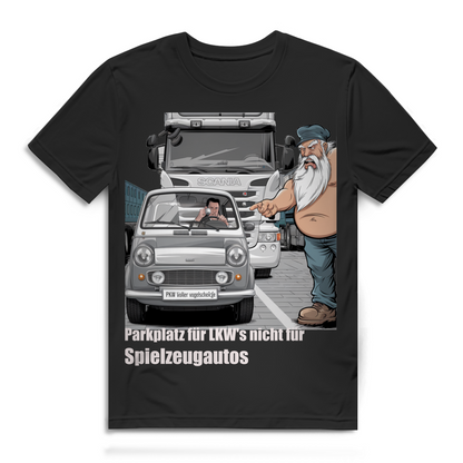 Herren Premium Bio T-Shirt „Park besser, Kleiner.“