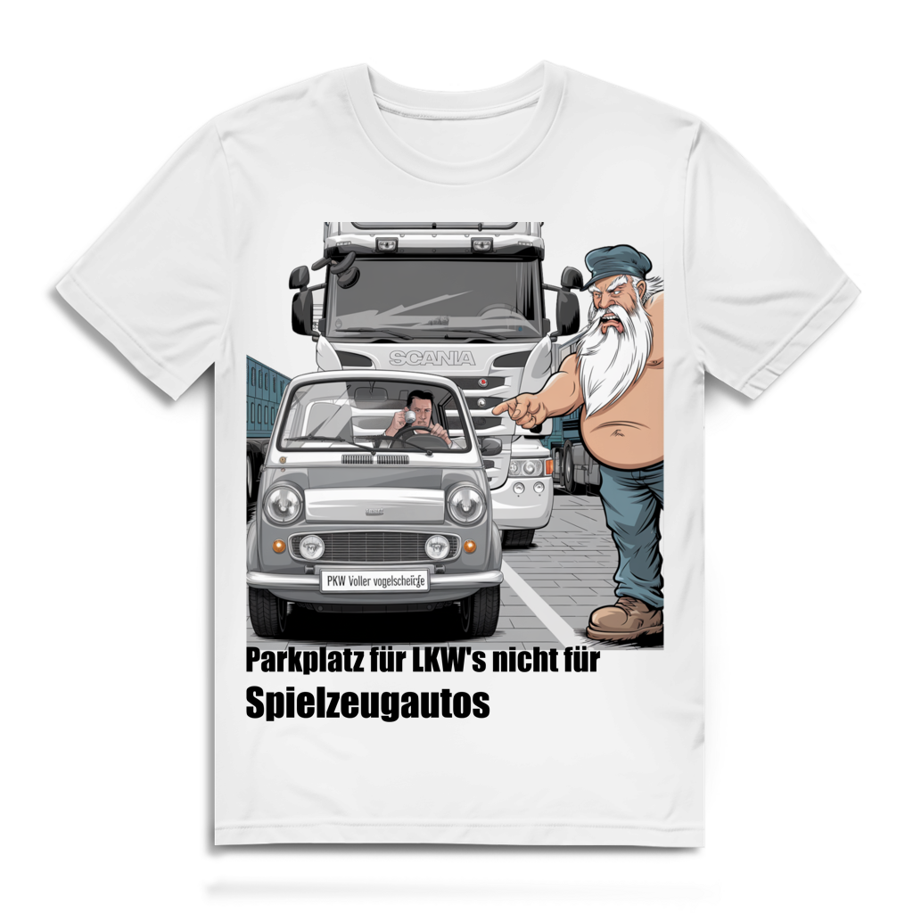 Herren Premium Bio T-Shirt „Park besser, Kleiner.“