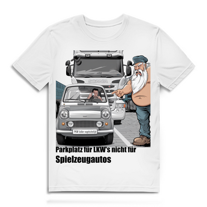 Herren Premium Bio T-Shirt „Park besser, Kleiner.“
