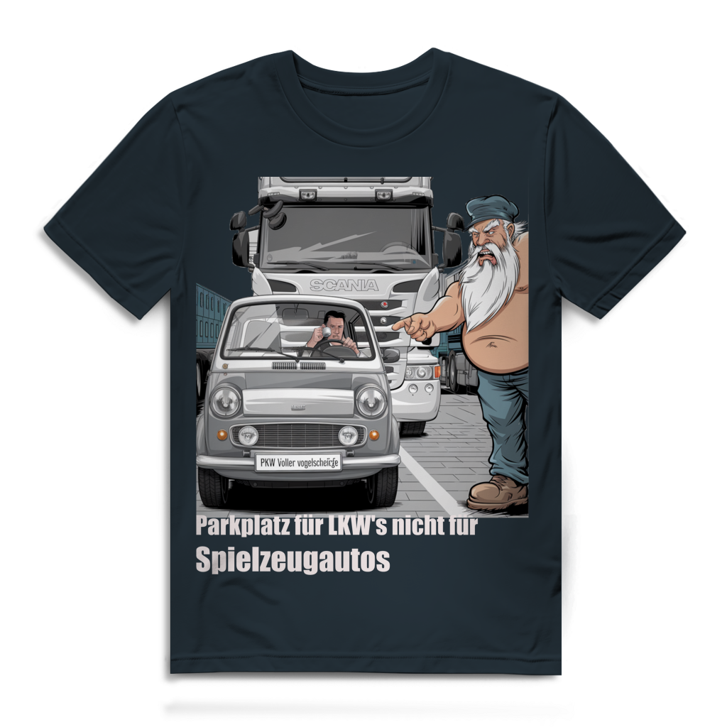 Herren Premium Bio T-Shirt „Park besser, Kleiner.“