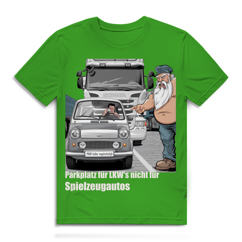 Herren Premium Bio T-Shirt „Park besser, Kleiner.“