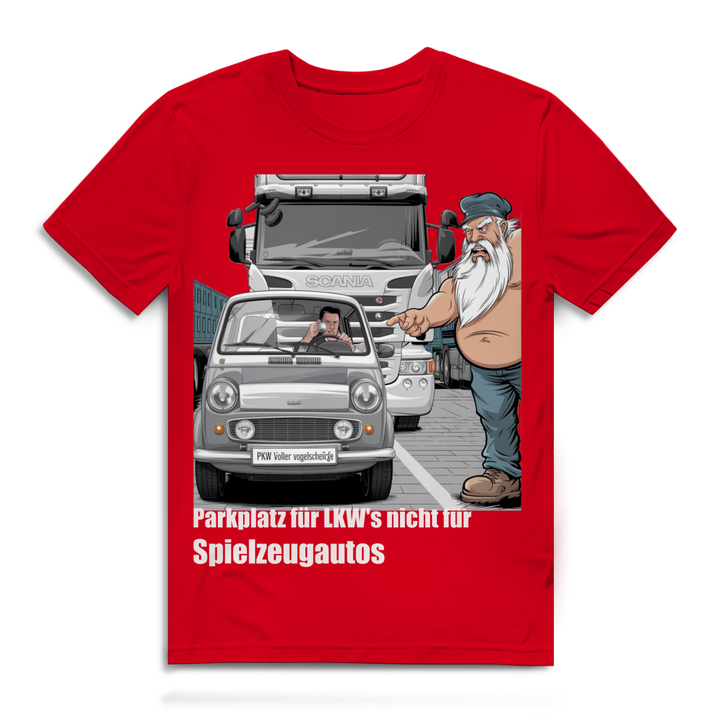Herren Premium Bio T-Shirt „Park besser, Kleiner.“
