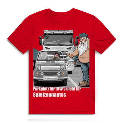 Herren Premium Bio T-Shirt „Park besser, Kleiner.“