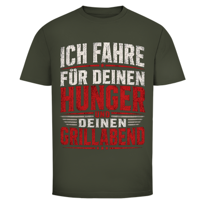 Herren Trucker T-Shirt – Ich fahre für deinen Hunger und deinen Grillabend