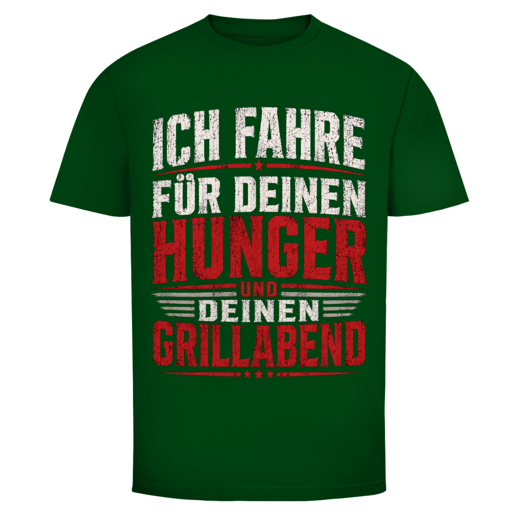 Herren Trucker T-Shirt – Ich fahre für deinen Hunger und deinen Grillabend