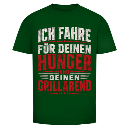 Herren Trucker T-Shirt – Ich fahre für deinen Hunger und deinen Grillabend