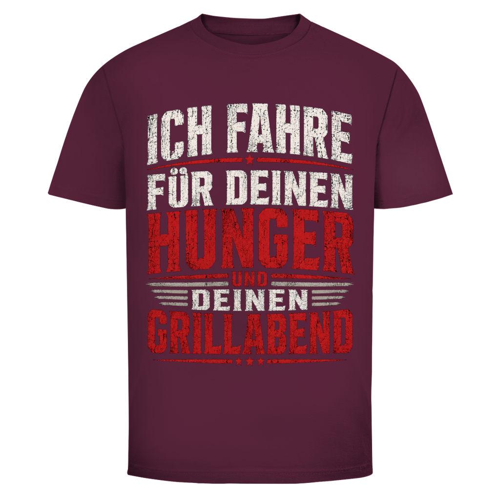Herren Trucker T-Shirt – Ich fahre für deinen Hunger und deinen Grillabend