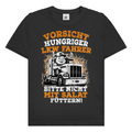 Herren Trucker T-Shirt.  Vorsicht Hungriger LKW Fahrer.  Bitte Nicht Mit Salat Füttern