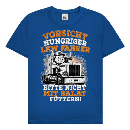 Herren Trucker T-Shirt.  Vorsicht Hungriger LKW Fahrer.  Bitte Nicht Mit Salat Füttern