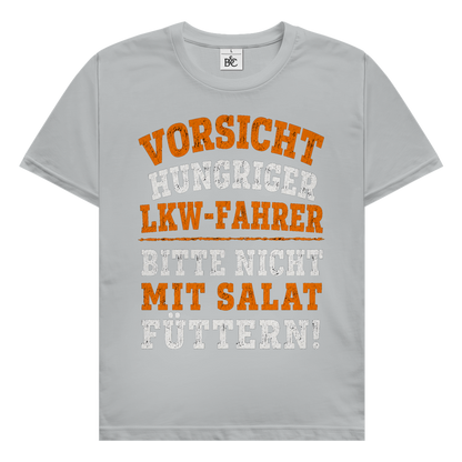 Herren Trucker T-Shirt. Vorsicht Hungriger LKW-Fahrer.