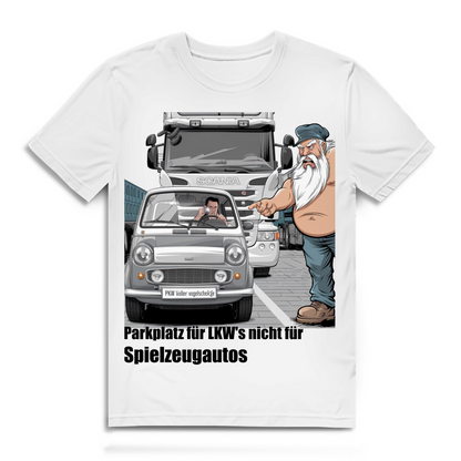 Herren Premium Bio T-Shirt „Park besser, Kleiner.“