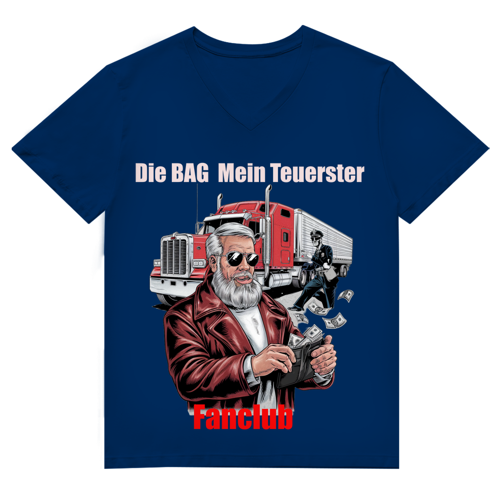 Herren Premium Bio V-Neck T-Shirt BAG Fanclub