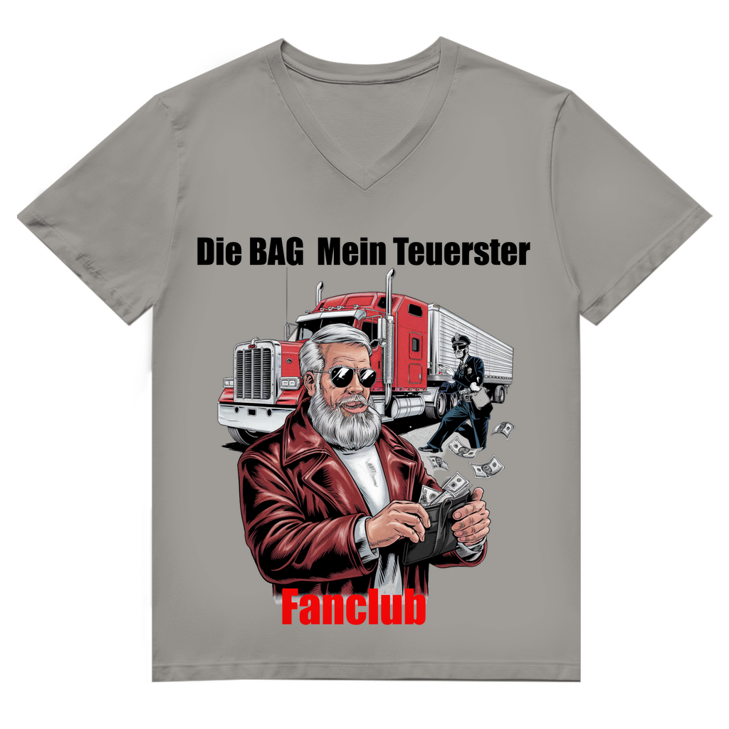 Herren Premium Bio V-Neck T-Shirt BAG Fanclub