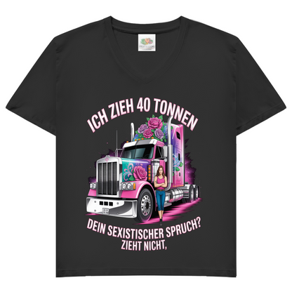 Cowgirl Trucker V-Neck Damen T-Shirt – Femininer Highway-Style