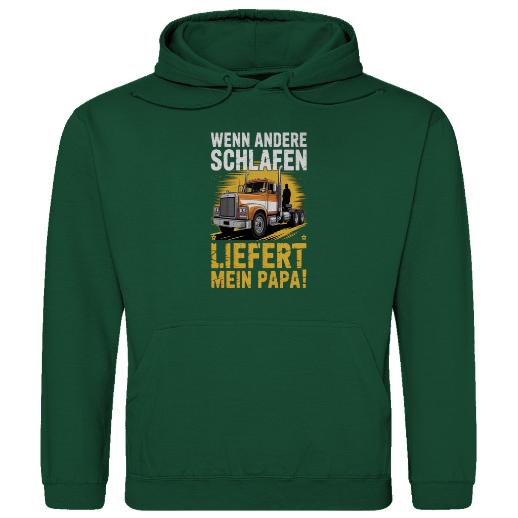 Hoodie „Mein Papa liefert”