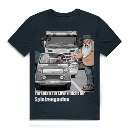 Herren Premium Bio T-Shirt „Park besser, Kleiner.“