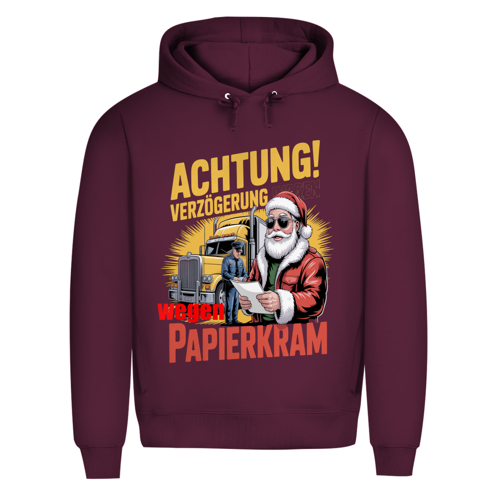 Herren Premium Bio  Kapuzenpullover Papierkram