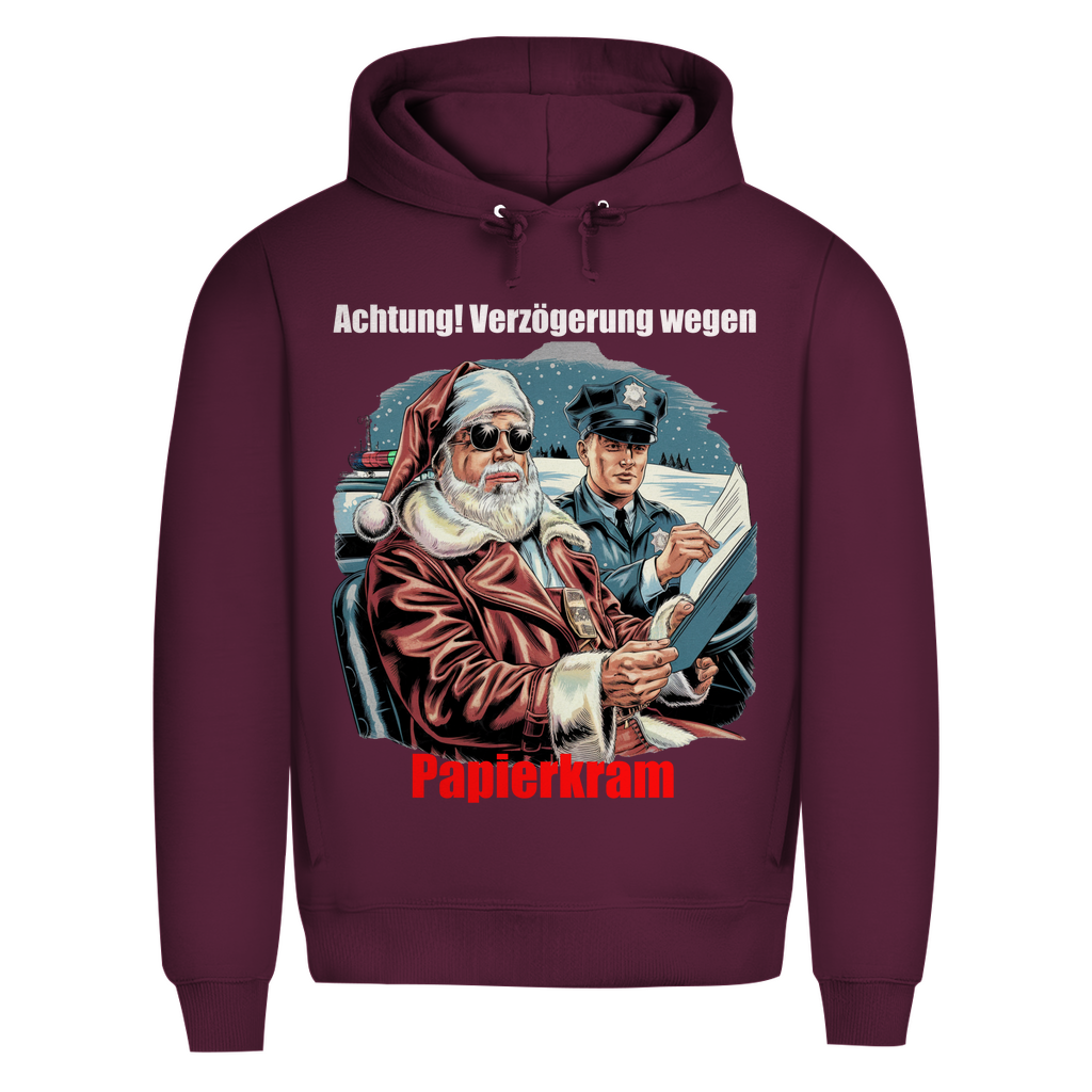 Herren Premium Bio  Kapuzenpullover Papierkram