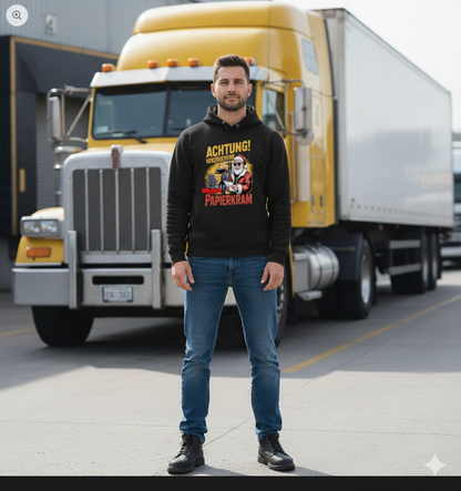 Herren Premium Bio  Kapuzenpullover Papierkram